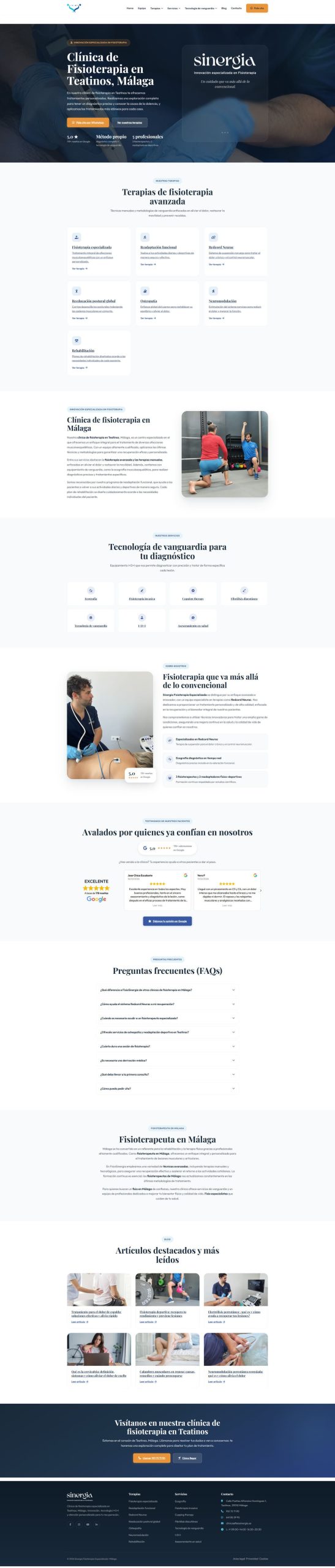 Diseño web de FisioSinergia