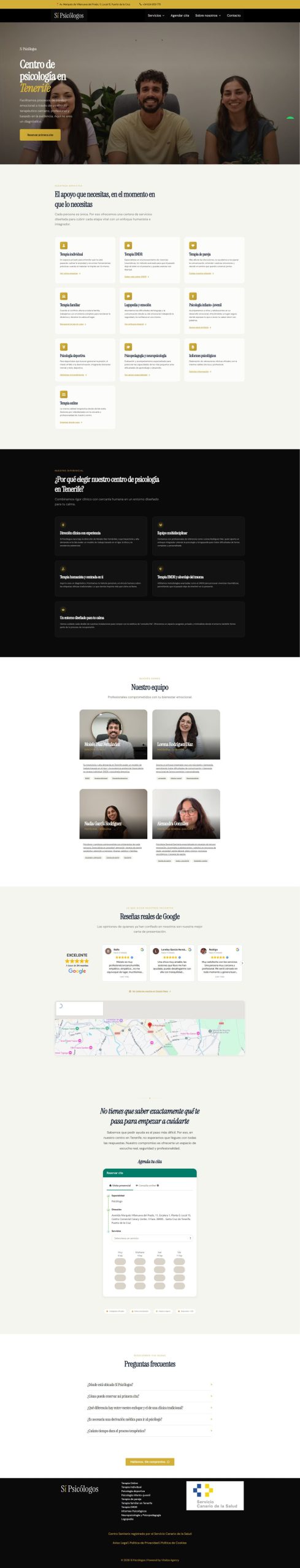 Diseño web de Sí Psicólogos