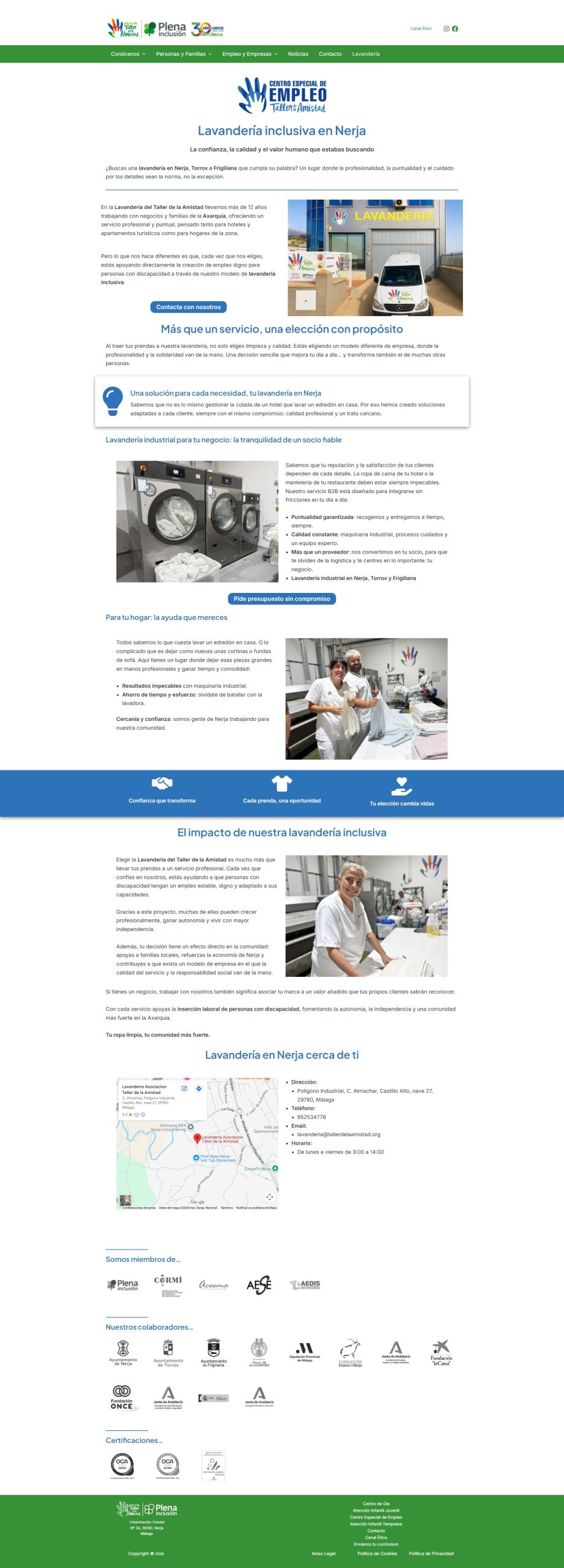 Proyecto web Taller de la Amistad